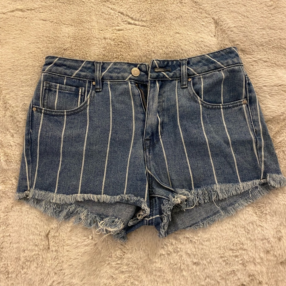 COPY - Striped Denim Shorts